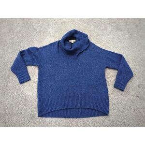 Michael Kors Sweater‎ Womens Medium Blue Long Sleeve Cowl Neck Oversized